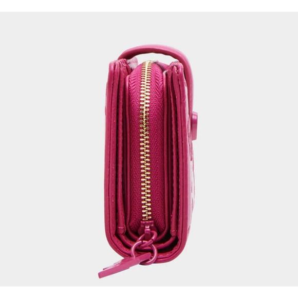 Betsey Johnson Pink Skull Embossed Wallet - Picture 4 of 7